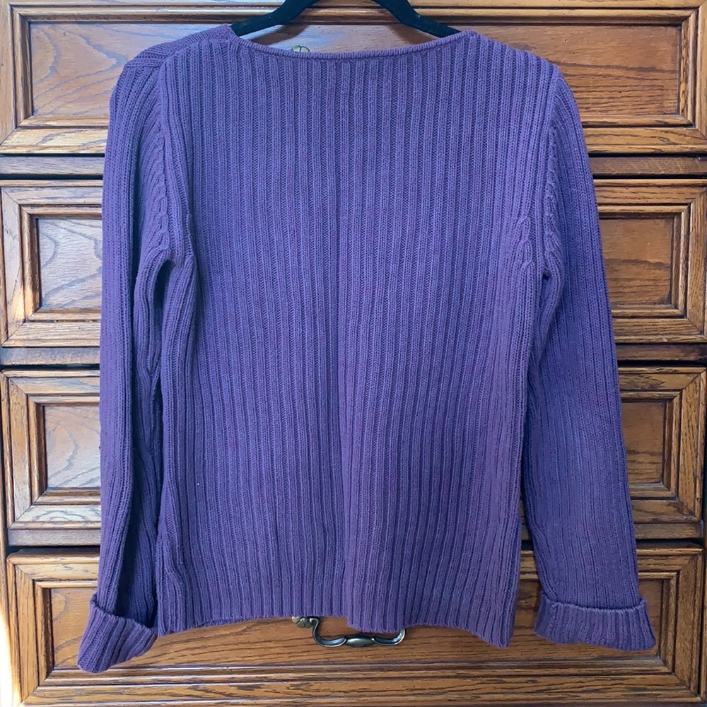 Guide Series Purple Ribbed Sweater - Picture 5 of 5